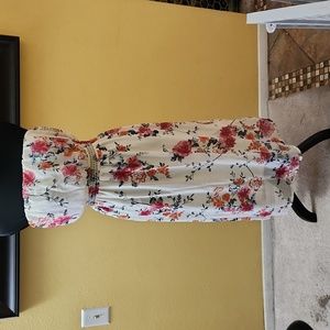 Strapless size S floral dress